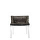 Fauteuil MADEMOISELLE KRAVITZ, structure transparente, Fourrure-Python 