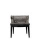 Fauteuil MADEMOISELLE KRAVITZ, structure noire, Fourrure-python Gris 