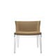 Fauteuil MADEMOISELLE KRAVITZ, structure transparente, Noir-Raphia