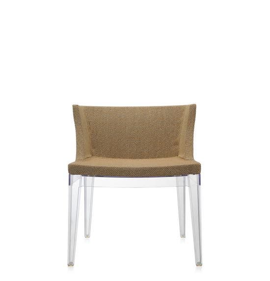 Fauteuil MADEMOISELLE KRAVITZ de Kartell, structure transparente, Noir-Raphia