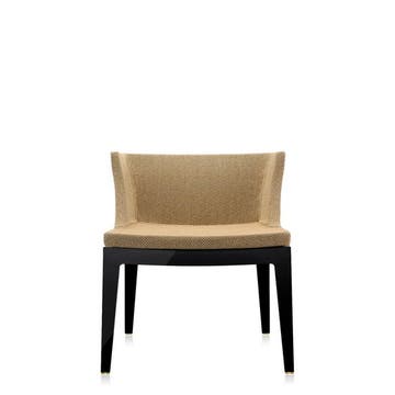 Fauteuil MADEMOISELLE KRAVITZ de Kartell, structure noire, Raphia Noir