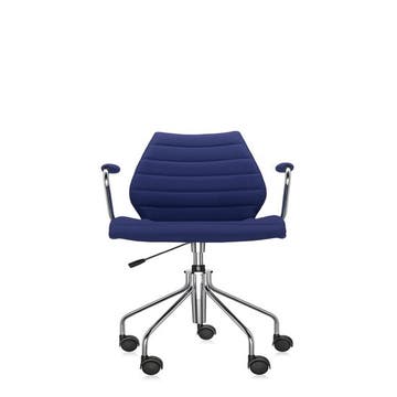 Fauteuil MAUI SOFT avec roulettes de Kartell, Bleu
