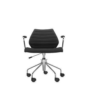 Fauteuil MAUI SOFT avec roulettes de Kartell, Noir