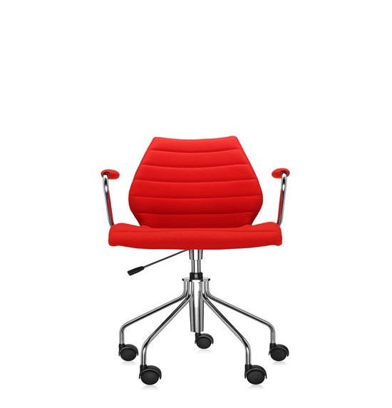 Fauteuil MAUI SOFT avec roulettes de Kartell, Rouge