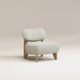 Nicolo Fauteuil  (65x80x72cm) - chêne clair - BOUCLETTE NATA 01