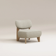 Fauteuil Nicolo - Chêne clair - Bouclette Pearl