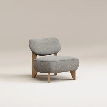 Fauteuil Nicolo - Chêne clair - Bouclette Toffee