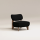 Nicolo Fauteuil  (65x80x72cm) - chêne fumé - BOUCLETTE BLACK 12