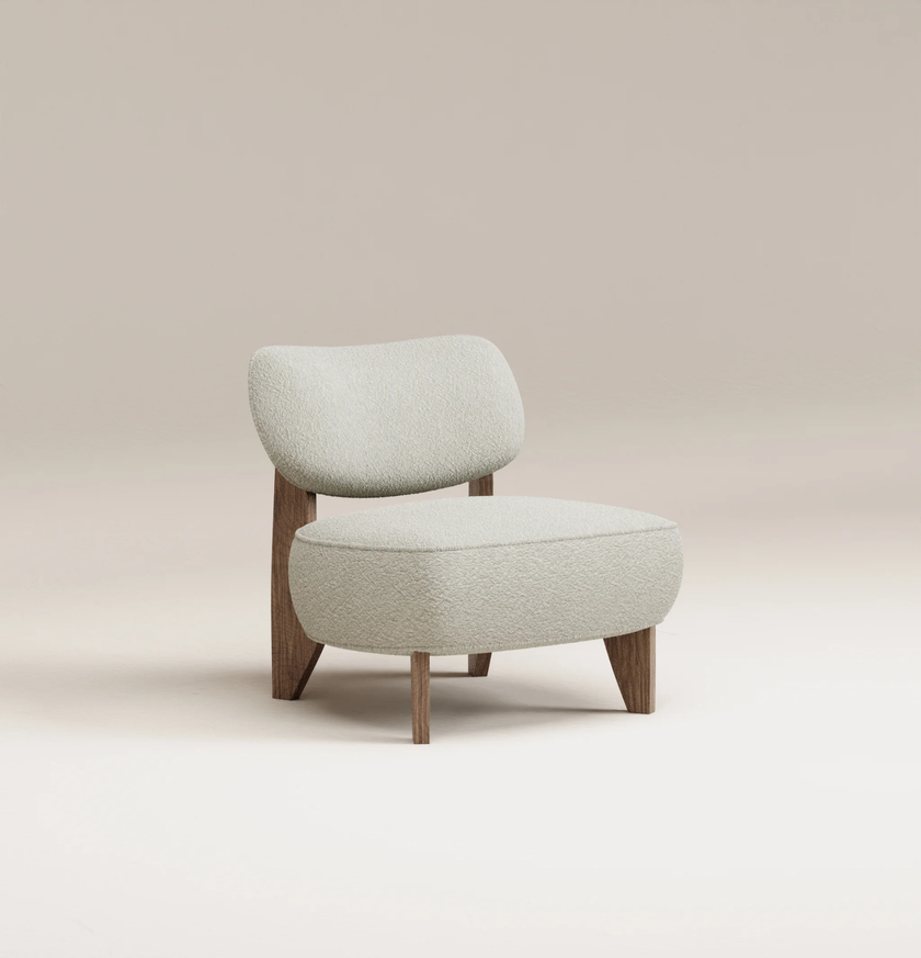 Nicolo Fauteuil (65x80cm) chêne fumé - BOUCLETTE - ASCOT NATA 01