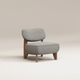 Nicolo Fauteuil  (65x80x72cm) - chêne fumé - BOUCLETTE TOFFEE 04