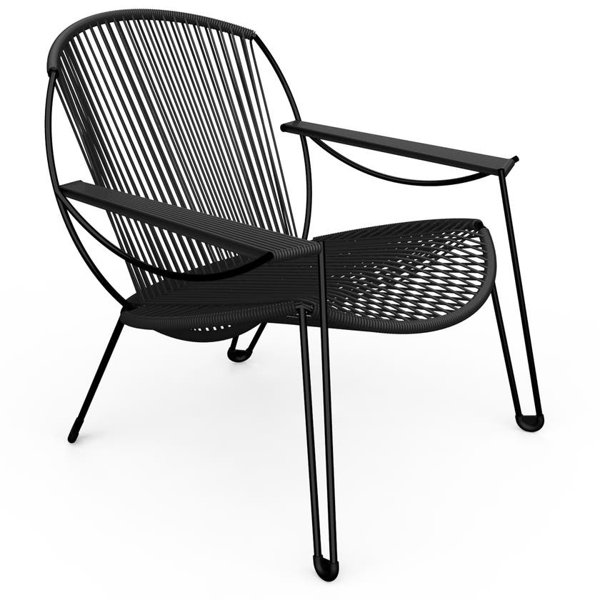 Fauteuil ONIRIQA de Boqa, Structure noire, Noir Fauteuil ONIRIQA de Boqa, Structure noire, Noir