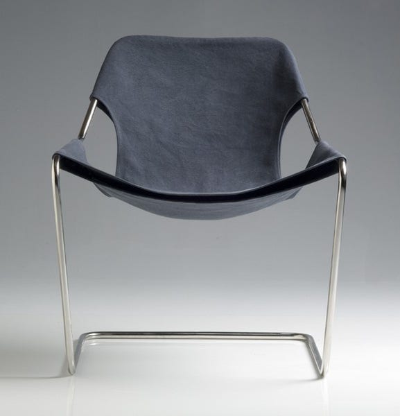 Fauteuil PAULISTANO de Objekto, Gris bleu 