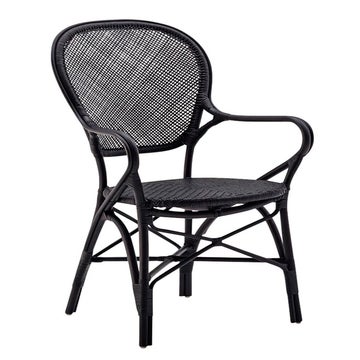 Fauteuil de table ROSSINI de Sika Design, Noir mat
