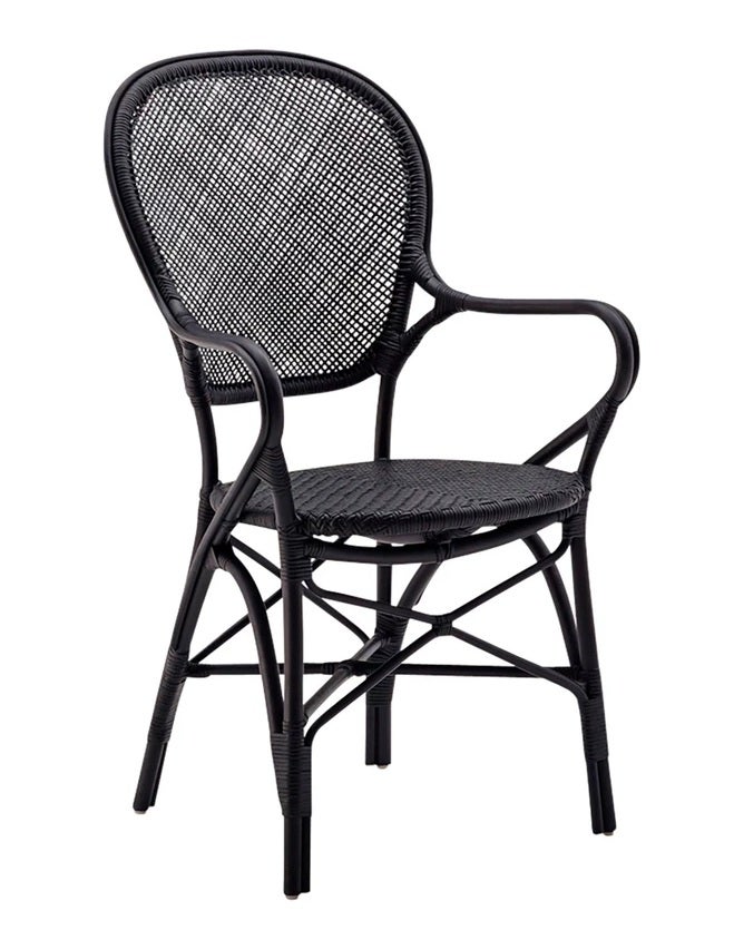 Fauteuil de table ROSSINI de Sika Design, Noir mat Fauteuil de table ROSSINI de Sika Design, Noir mat