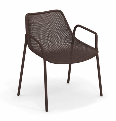 Fauteuil ROUND de Emu, Marron D'Inde