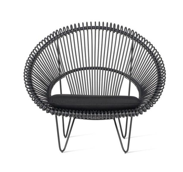 Fauteuil ROY COCOON de Vincent Sheppard, Sans coussin, Noir Fauteuil ROY COCOON de Vincent Sheppard, Sans coussin, Noir