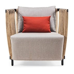 Fauteuil lounge SWING de Ethimo, Teck décapé