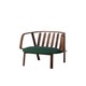 Fauteuil WHERRY de Woak, Noyer huilé, Assise tissu