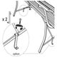 Attaches pour fixation au sol pour banc LOUISIANNE de Fermob, Lot de 2