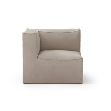 Module accoudoir gauche CATENA de Ferm Living, Small, Tissu Cotton linen natural