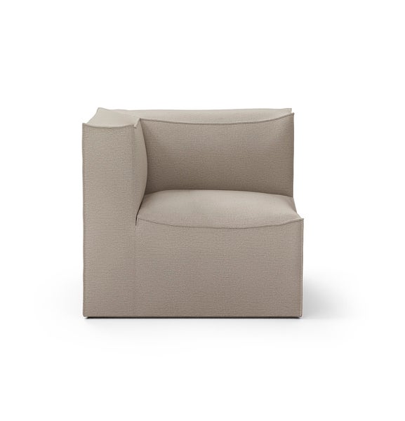 Module accoudoir gauche CATENA de Ferm Living, Small, Tissu Cotton linen natural