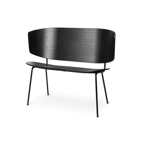 Banquette 2 places HERMAN de Ferm Living, Structure noire, Noir 