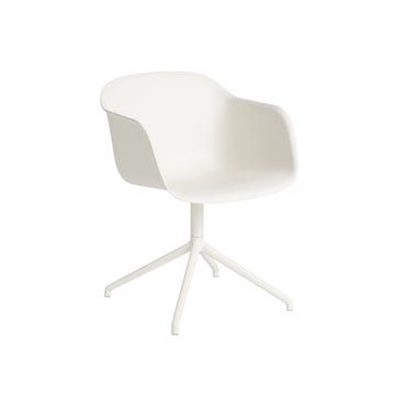Fauteuil FIBER de Muuto, Pieds Etoile, Blanc