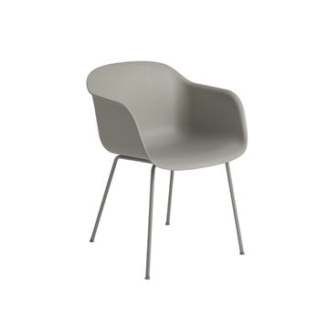 Fauteuil FIBER tube base de Muuto, Gris