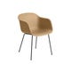 Fauteuil FIBER tube base, Ocre / Noir