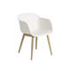 Fauteuil FIBER piétement bois, Chêne blanc