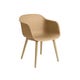Fauteuil FIBER piétement bois de Muuto, Ocre / Chêne
