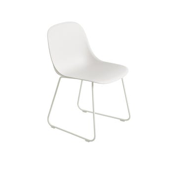 Chaise FIBER SIDE de Muuto, Sled base, Blanc