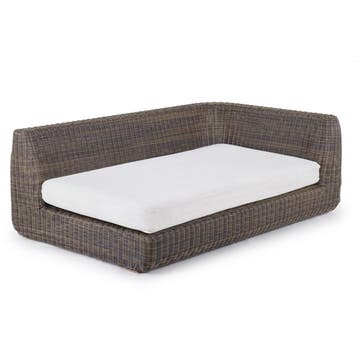 Module terminal gauche AGORA de Unopiu',Tropical brown avec coussin