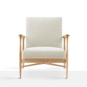 Fauteuil FLOATING de RED Edition, Tissu coton, Craie