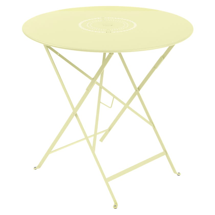 Table pliante FLORÉAL de Fermob, D. 77, Citron givré Table pliante FLORÉAL de Fermob, D. 77, Citron givré