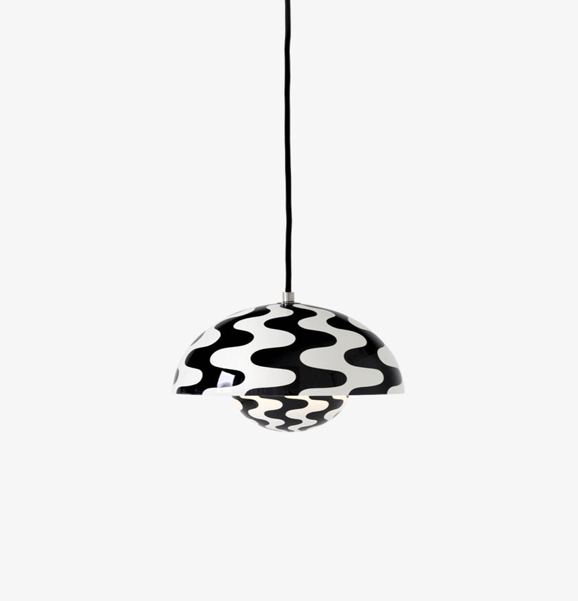 Suspension FLOWERPOT VP1 de &Tradition, Pattern Black / White