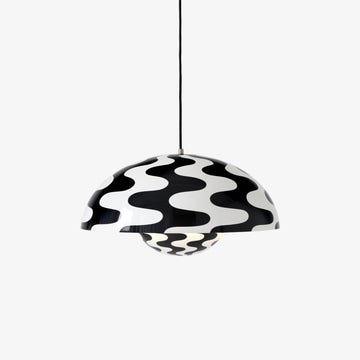 Suspension FLOWERPOT VP2 de &Tradition, Pattern Black / White