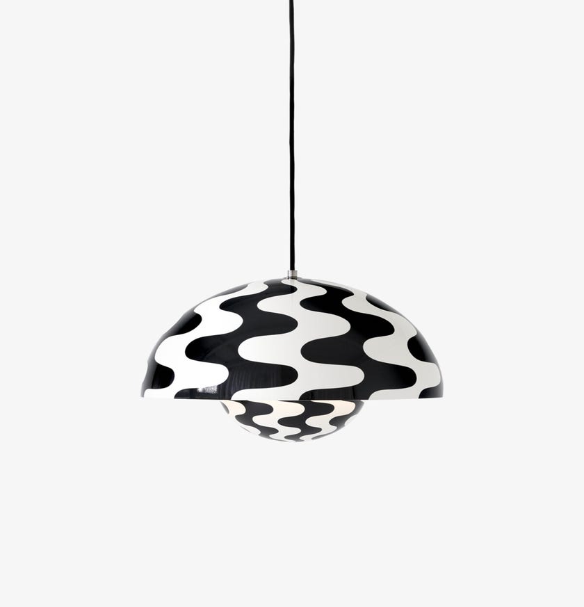 Suspension FLOWERPOT VP7 de &Tradition, Noir et blanc