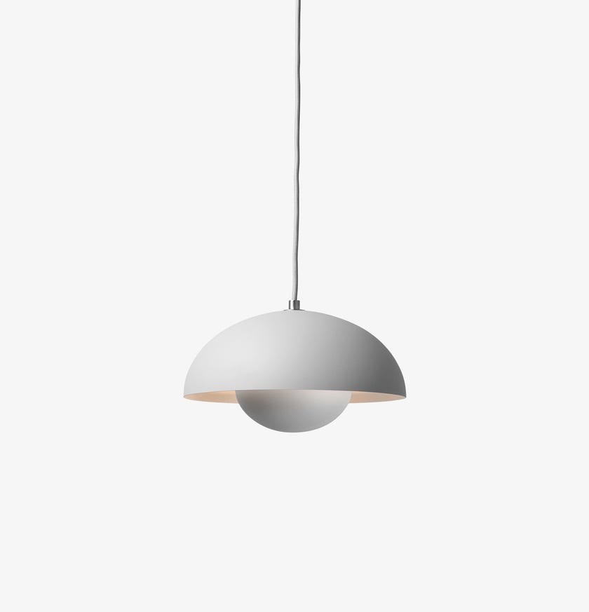 Suspension FLOWERPOT VP1 de &Tradition, Gris clair mat
