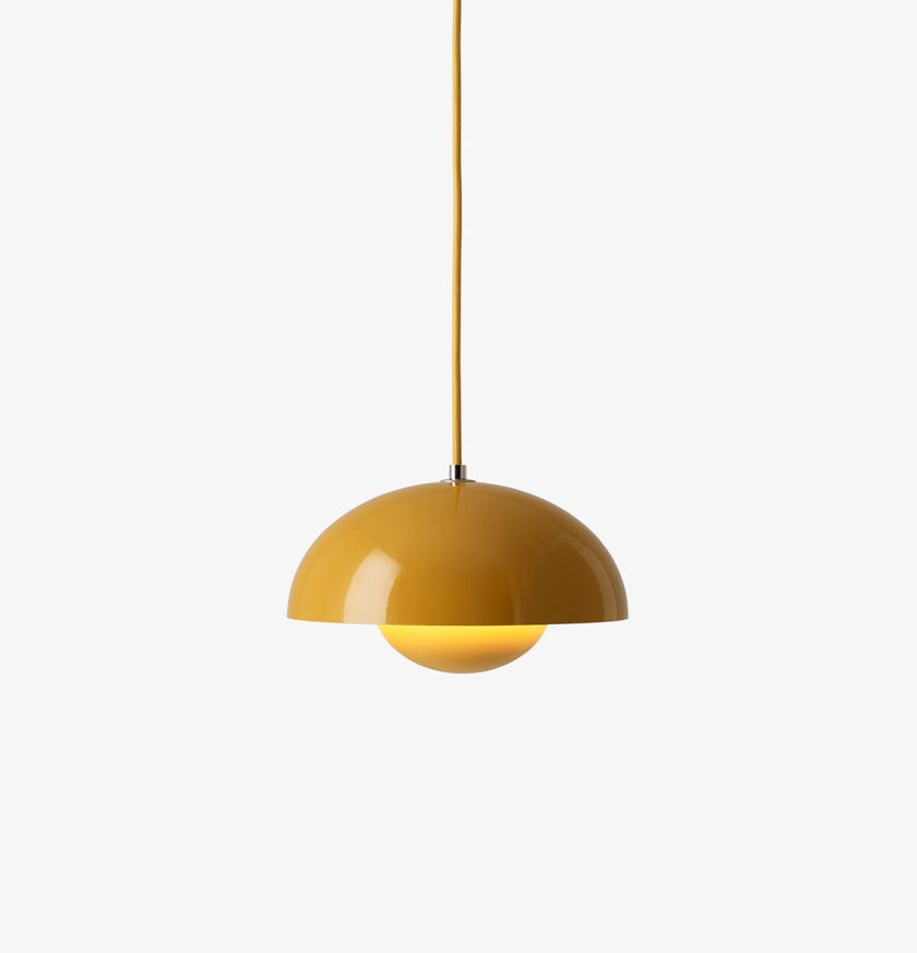 Suspension FLOWERPOT VP1 de &Tradition, Moutarde