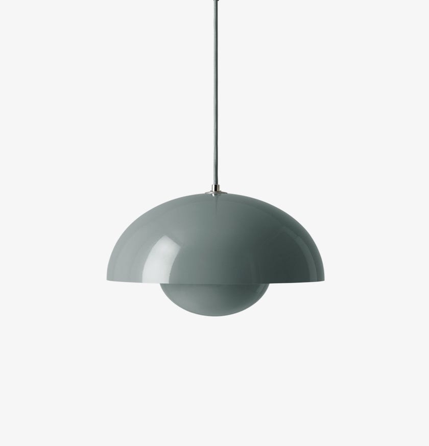 Suspension FLOWERPOT VP2 de &Tradition, Stone blue