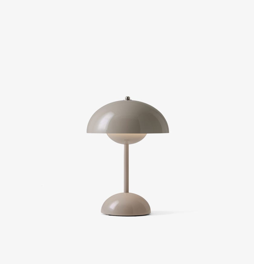 Lampe à poser rechargeable FLOWERPOT VP9 de &Tradition, Gris beige