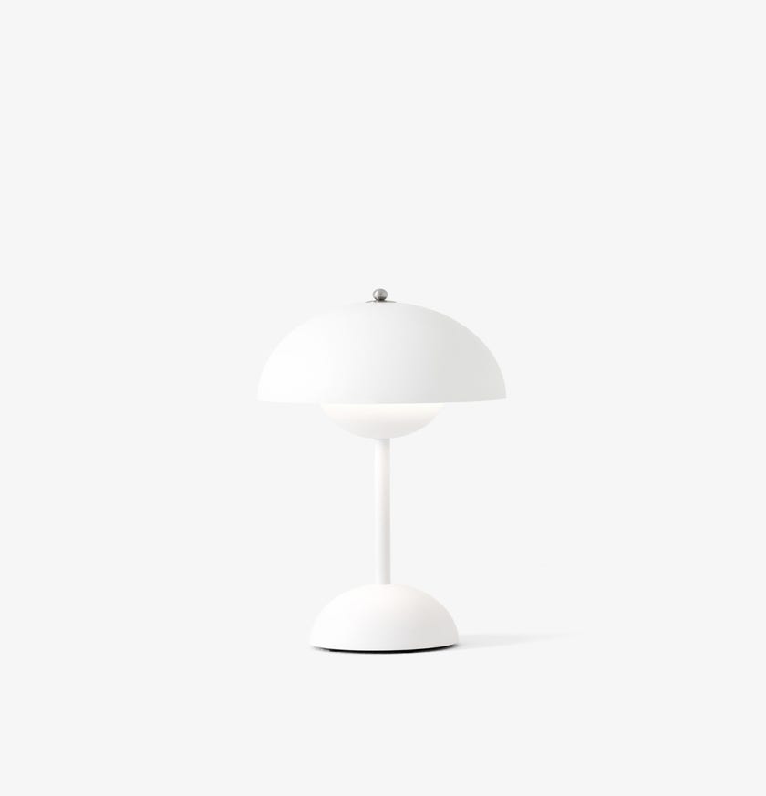 Lampe portable et rechargeable FLOWERPOT VP9 de &Tradition, Blanc mat