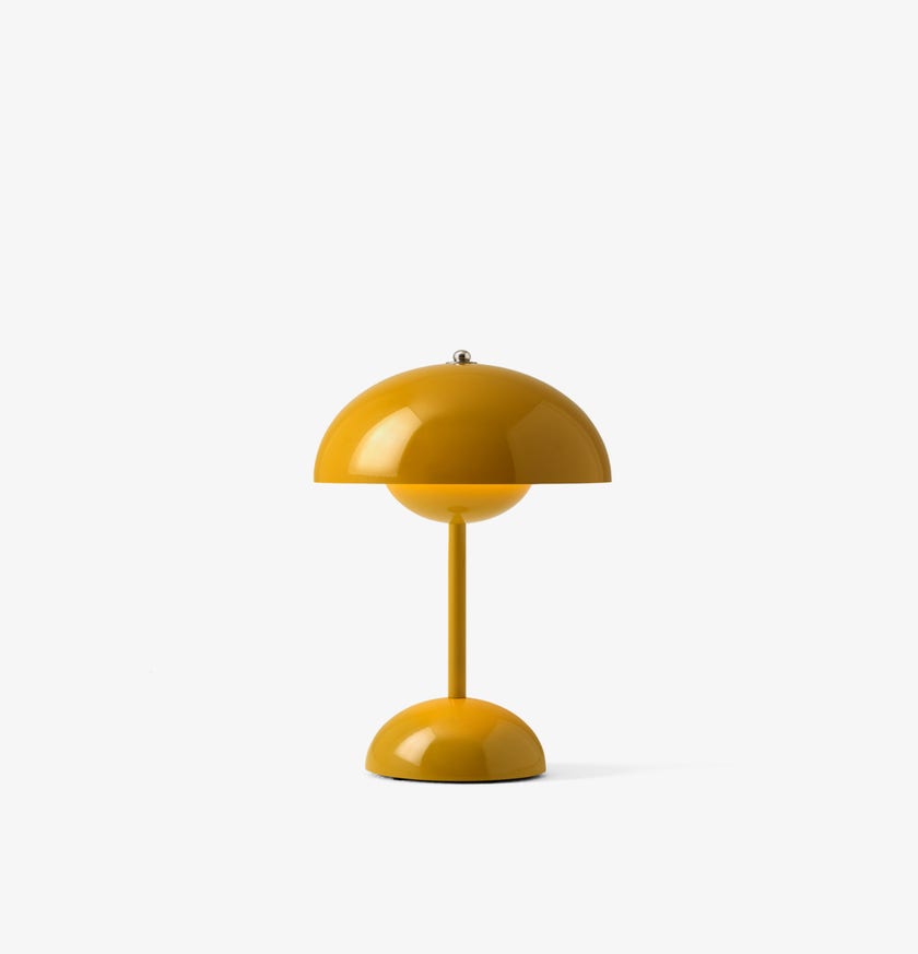 Lampe portable et rechargeable FLOWERPOT VP9 de &Tradition, Moutarde