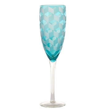 Flûtes à champagne BLOCKS de Pols Potten, Bleu turquoise