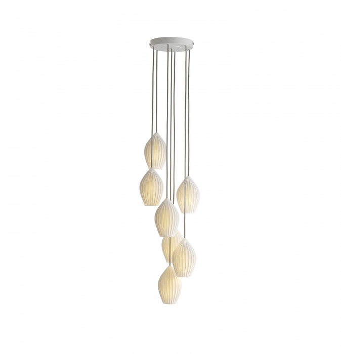 Suspension FIN GROUPING 7 grappes d'Original BTC, Blanc Naturel