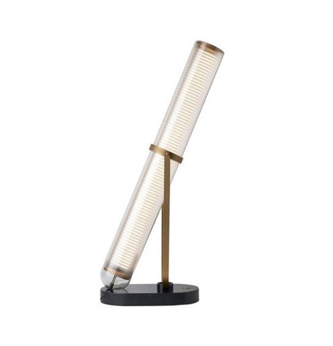 Lampe FRECHIN de DCW, SOCLE MARBRE NOIR + LAMPE BRASS