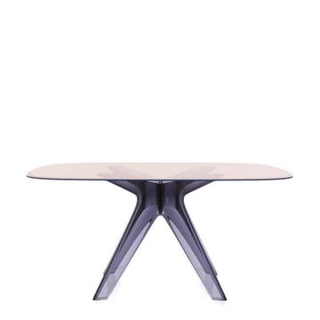 Table SIR GIO Carrée de Kartell, Pieds fumé, Bronze