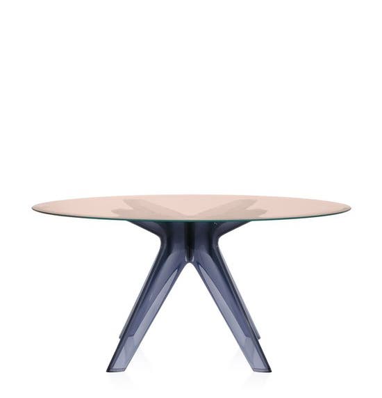 Table SIR GIO de Kartell, Pieds fumé, Rose poudré