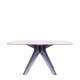 Table SIR GIO Carrée de Kartell, Pieds fumé, Rose poudré